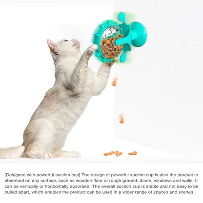 Dog Toys Cat Feeding Interactive Wheel Toys Pet Leaking Food Training Ball Slow Dog Cat Feeder Funny Dog Wheel Interactive Toy